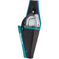 Makita black and teal chainsaw holster with strap, designed for DUC150 LXT pruning saw, featuring durable stitching.
