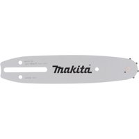 Gray Makita guide bar for DUA200 pole saw with black logo and mounting slot on one end.