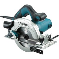 Makita HS6601 Circular Saw 165mm, teal and silver body, ergonomic handle, visible blade guard.