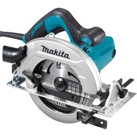 Makita HS7611 circular saw with silver blade guard, teal motor housing, and black handle.