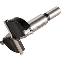 Makita TCT door hinge cutting drill bit with silver cylindrical shank and black cutting head.
