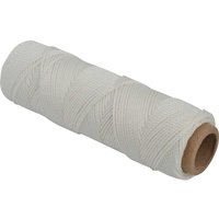 White Marshalltown Masons Brick Line spool with tightly wound durable string on a cardboard core.