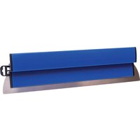 Blue Marshalltown Proskim Spatula with long stainless steel blade and ergonomic handle.