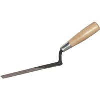 Marshalltown tuck pointer trowel with a narrow steel blade and a wooden handle.