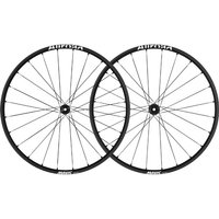 Black Mavic Allroad S C-Lock Gravel 700c Wheelset with sleek rims and multiple spokes, designed for cycling performance.