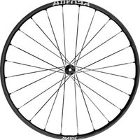 Black Mavic Allroad SL C-lock disc gravel rear wheel with thin spokes and a sleek, minimalist design.