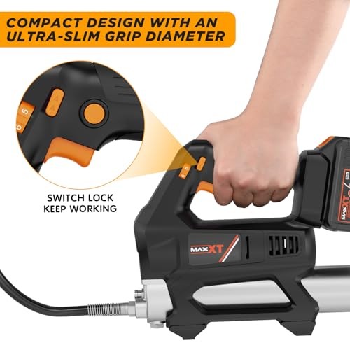 MAXXT 20V Cordless Grease Gun, 20000 PSI, 4.0Ah Battery, Quick Charger, 40” Hose, LED Light & 6 Speed - image 5