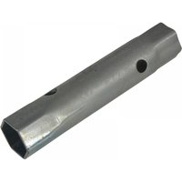 Silver Melco TW16 Whitworth box spanner, dual hex ends, 1/2 x 9/16 inch, 150mm length, with side holes.