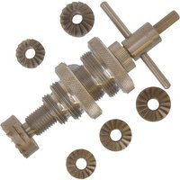 Monument 455E tap reseating tool with metal body, T-handle, and multiple circular cutting discs for 1/2" and 3/4" taps.