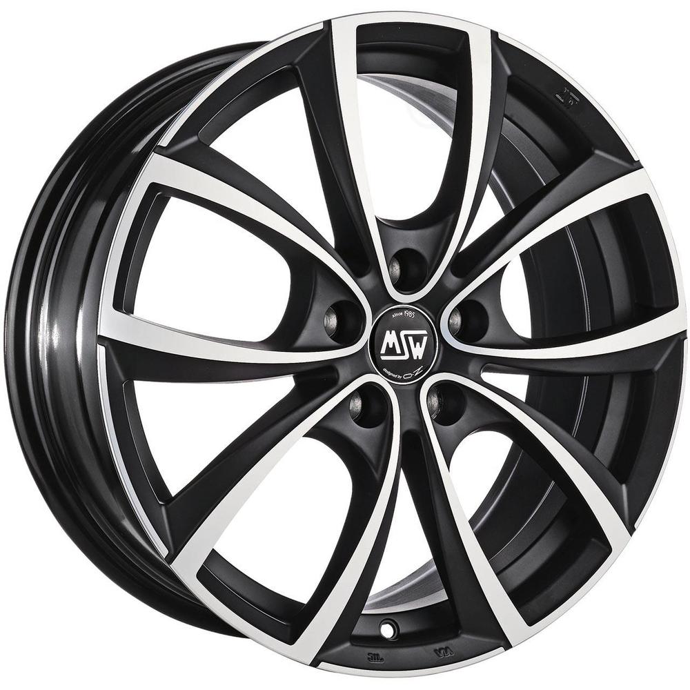 MSW 27 Alloy Wheels set features a Matt Dark Titanium finish with polished accents, measuring 17x7.5 inches, ET40, 5x114.30 PCD, and a 73mm centre bore.