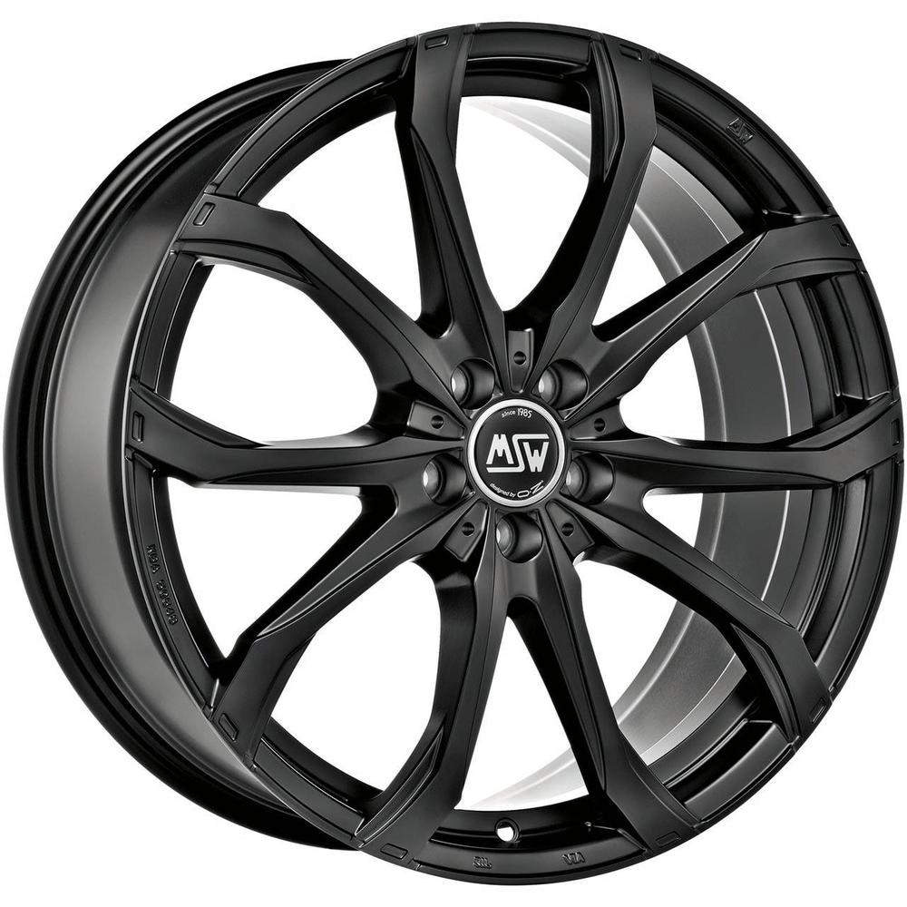 Black MSW Type 48 alloy wheel featuring a sleek, multi-spoke design, measuring 19 inches in diameter with a 5-120 bolt pattern and a glossy finish.
