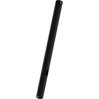Black cylindrical extension pipe, 0.8m length, smooth finish, with mounting holes at both ends.