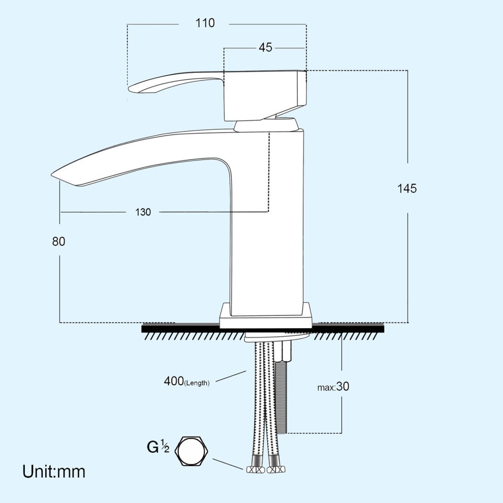 Nes Home Nexa Waterfall Matte Black Bath Shower Mixer Pack and Basin Mixer Tap with Waste - image 2