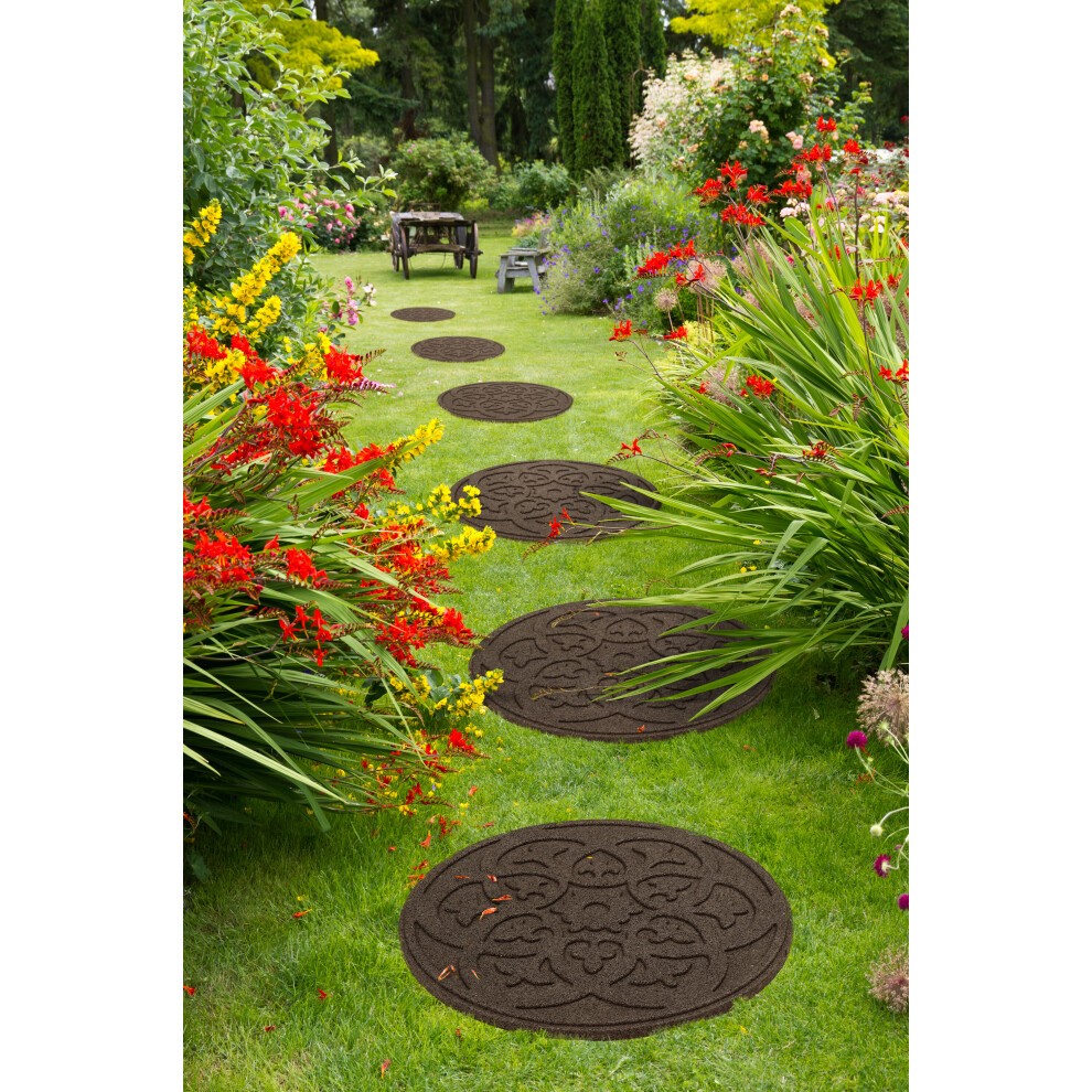 Nicoman Terracotta Scroll Reversible Garden Stepping Stone 46cm 4 Pack - image 4