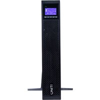 Black Origin Storage Uniti Power Symphony UPS with LCD screen, 2U rackmount design, and multiple IEC outlets.