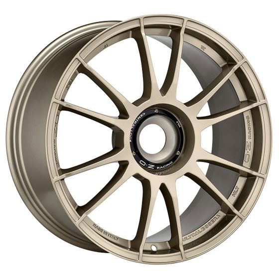 OZ Racing I-TECH Ultraleggera HLT CL alloy wheel in white gold, featuring a sleek 10-spoke design, 21x12.5 inch size, ET48 offset, and 15x130 PCD.
