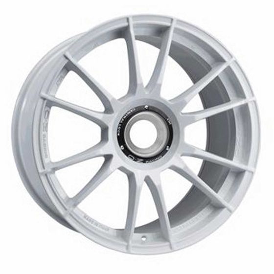 OZ Racing I-TECH Ultraleggera HLT CL alloy wheel in white, featuring a 10-spoke design, 21x12.5 inch size, ET48 offset, and 15x130 PCD, sold as a set of four.