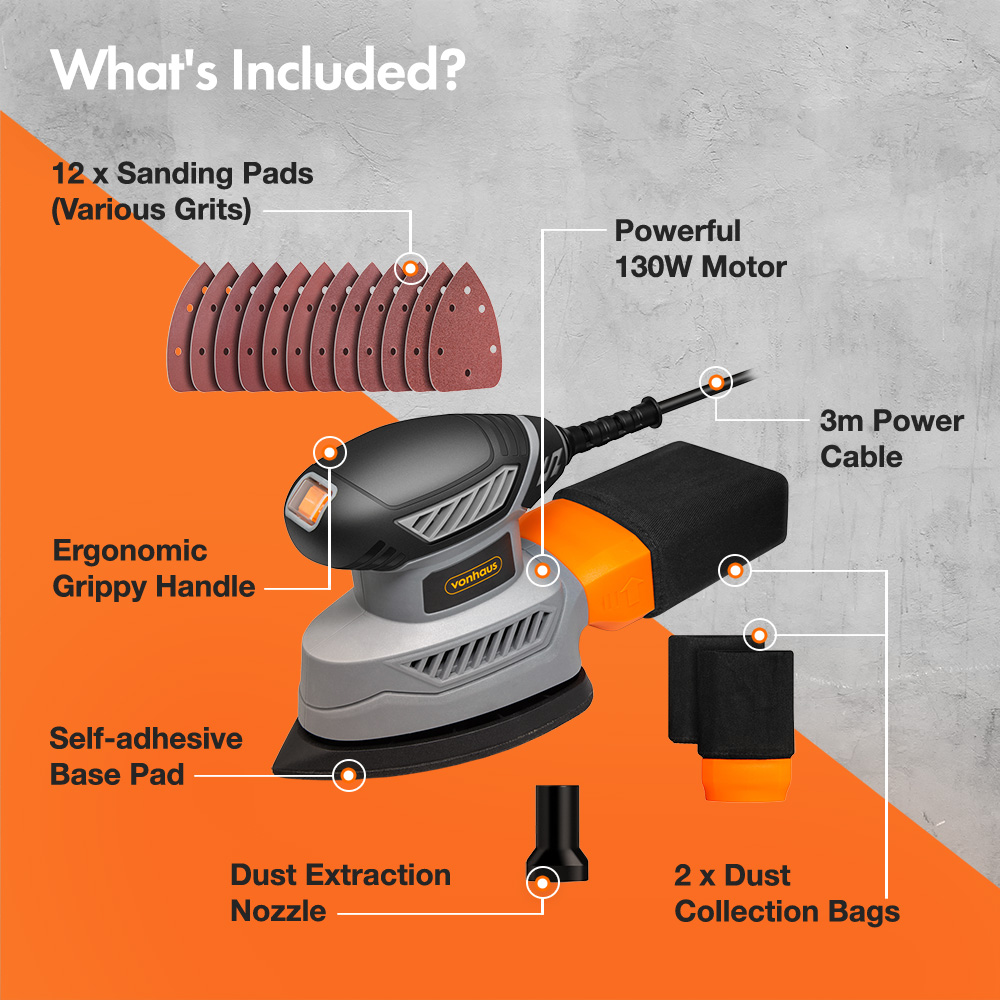 Palm Detail Sander - 130W - image 4