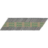 Paslode IM360CI smooth collated nails with gas, featuring bright finish and angled paper strip for nail gun use.