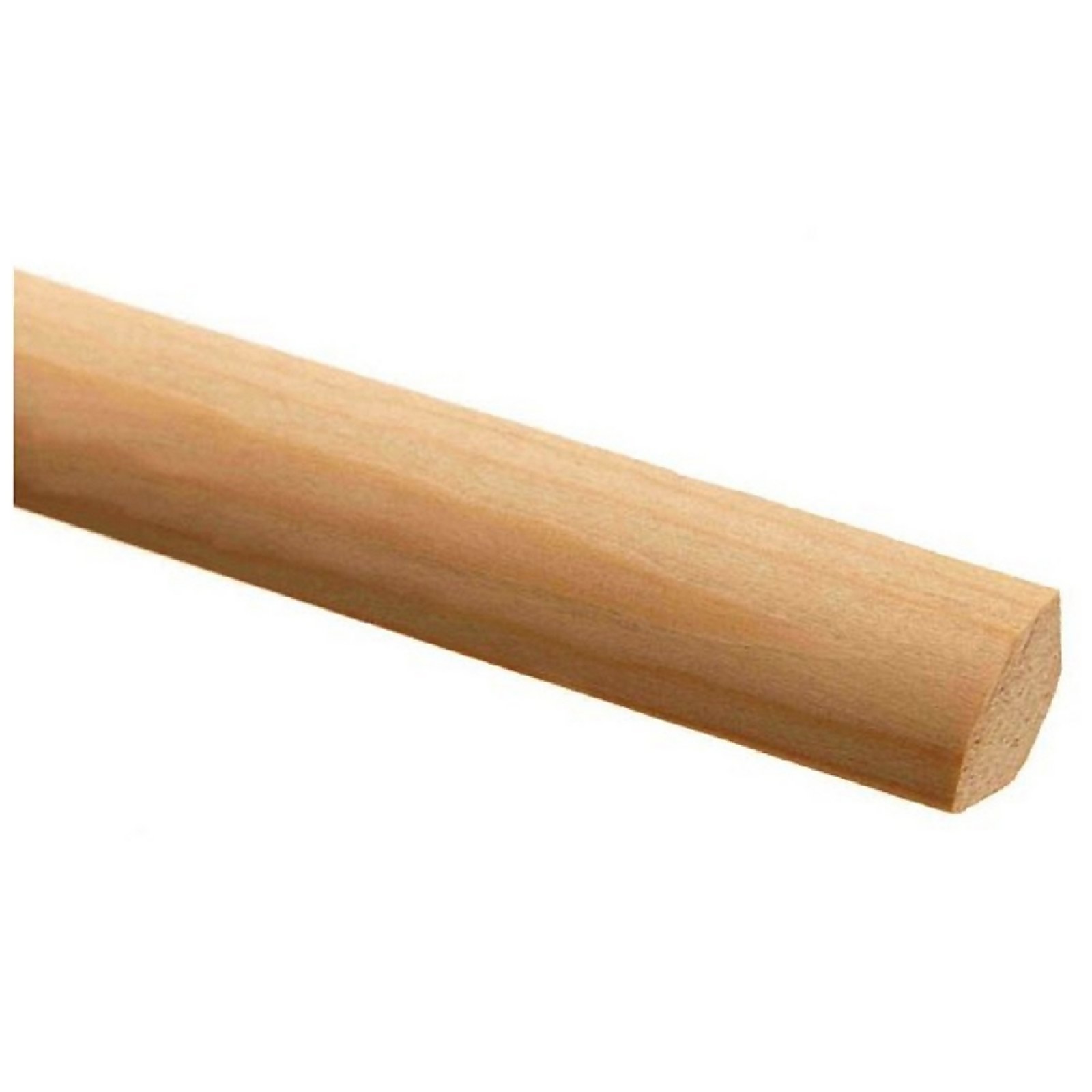 Quadrant moulding in pine wood, measuring 2400 x 6 x 6mm, featuring a smooth, natural finish and rounded edges for a clean, decorative trim.