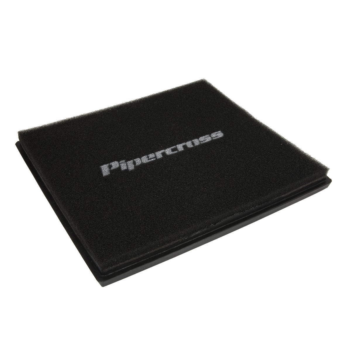 Black rectangular performance air filter panel measuring 260x235mm, featuring a textured foam material with the "Pipercross" logo in silver on the top.