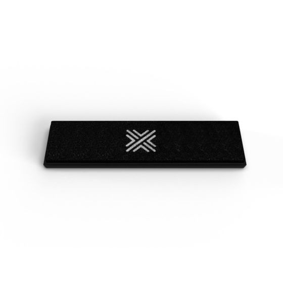 Black rectangular air filter panel measuring 580x166mm, featuring a textured surface and a white Pipercross logo prominently displayed in the center.