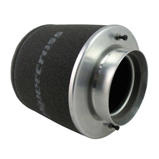 Pipercross Performance Replacement Element in black foam with a silver metal flange, featuring a unique panel design measuring 160x100mm for enhanced air filtration.