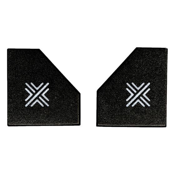 Black performance air filter panel with a unique shape, featuring a textured finish and the Pipercross logo in silver, measuring 271x241mm.