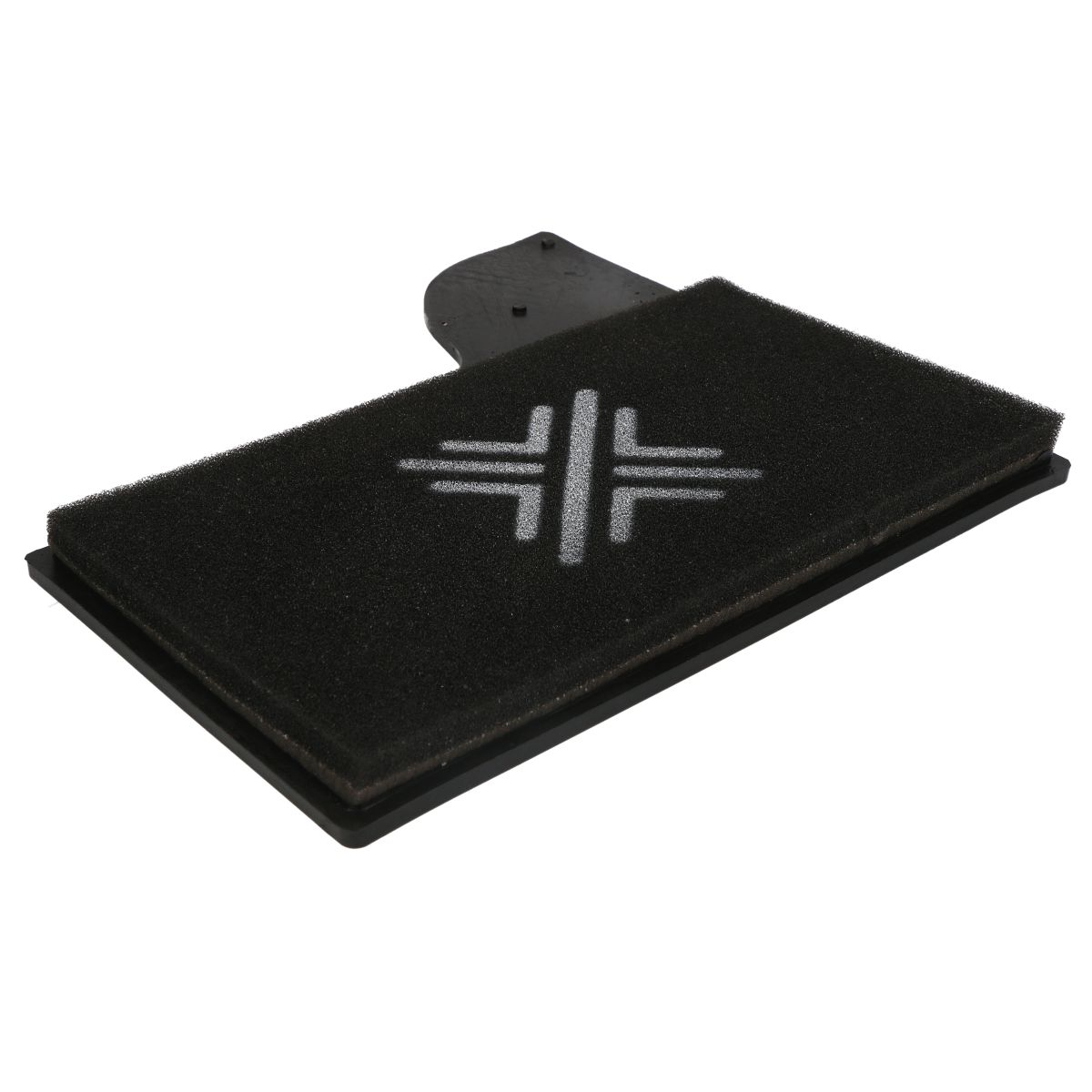 Black foam air filter panel measuring 283x260mm, featuring a textured surface and a white Pipercross logo, designed for high-performance vehicle applications.