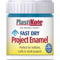 PlastiKote enamel paint bottle, harbor blue, 59ml, white cap, labeled for fast-dry projects, crafts, and small projects.