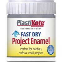 PlastiKote Fast Dry Enamel Paint, 59ml bottle, pewter color, white cap, labeled for hobbies and small projects.