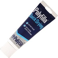 Polycell Trade Quick Dry Polyfilla Tube, blue and white packaging with bold text and screw cap.