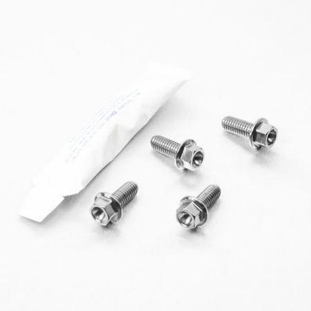 Pro-Bolt stainless steel front and rear ABS sensor mount bolt kit in silver, featuring four metallic bolts and a small tube of adhesive.