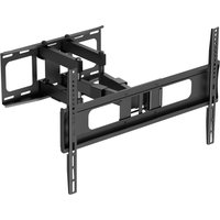 Black ProperAV TV wall bracket with swing arm, heavy-duty VESA mount for 37"-86" screens, adjustable and sturdy design.