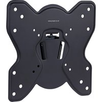 Black ProperAV Ultra Slim Fixed TV Bracket for 23-43" screens, featuring multiple mounting holes and a sleek design.
