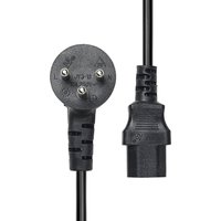 Black ProXtend power cord with Israel plug and C13 connector, 2 meters long, featuring three round prongs.