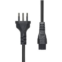 Black ProXtend Power Cord with three-prong plug and C5 connector, 2 meters in length.