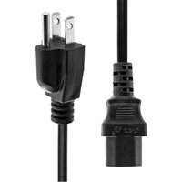 Black ProXtend power cord with US plug and C13 connector, 1 meter length, locking feature.