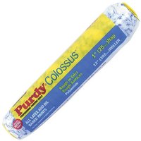 Purdy Colossus 12" roller sleeve, white with blue specks, yellow and blue packaging, 1" nap, includes end caps.