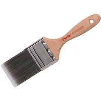Purdy XL Elite Sprig synthetic paint brush with wooden handle and stainless steel ferrule.