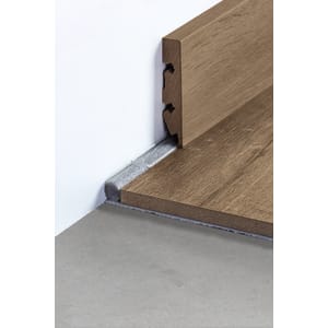 Quick Step Pe Bead Foam in a 20m roll, 10mm thick, features a flexible foam material, designed for sealing gaps, shown against a wooden baseboard and concrete floor.