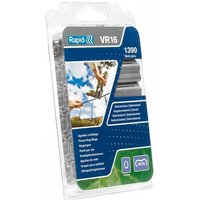 Green Rapid Vr22 Fence Hog Rings Pack 1600 in a clear plastic box with blue and white label.