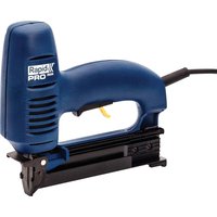Blue Rapid Pro R606 electric nail and staple gun with ergonomic handle and black base.