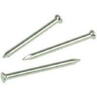 Rawlplug 3.0mm x 50mm masonry nails, silver, pointed tips, flat heads, pack of 100.