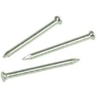 Rawlplug 3.5mm x 75mm masonry nails, silver, flat head, pointed tip, pack of 100.