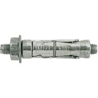 "Metal Rawlplug M8/60P Rawlbolt with projecting bolt, hex nut, and washer, designed for secure anchoring, Qty 5"