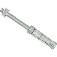 Silver Rawlplug projecting bolt M12/30P with threaded shaft and expanding sleeve, bag of 5.