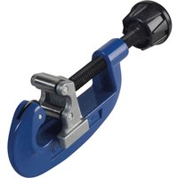 Blue Record 200-45 pipe cutter with adjustable black knob and silver cutting wheel mechanism.