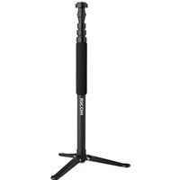 Black Ricoh TD-1 Theta Stand with telescopic pole, foam grip, and three foldable legs.