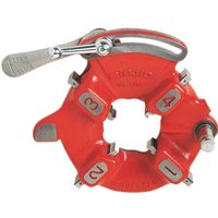 Red Ridgid 811A BSPT machine die head with numbered slots and a silver lever handle.